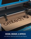 Omtech 130w 35x50 Co2 Laser Engraving Cutting Machine With Cw5202 Water Chiller