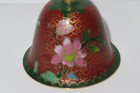 Vintage Small Metal Bell W  Cloisonn   Enamel Floral Pattern 3 75  Tall