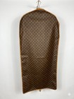 Louis Vuitton Monogram Leather Garment Bag Hanging Hook Zip Closure Brown tan