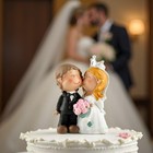 Bride And Groom Wedding Cake Topper     Cute Resin 2 4 X 3 54 Inches  Colorful 