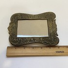 Vintage Silvestri Handcrafted Picture Frame Art Nouveau 5 X 6  brass Aged Heavy