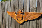 Vintage Rare Carved Us Navy 30    Wall Plaque With Eagle Wings   Anchor Circa 1950