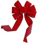 Red Velvet Christmas Wreath Bow - Large 10 x 18  Classic Holiday Gift Decoration