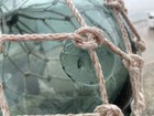 Object Vintage Japanese Large Glass Fishing Float Buoy Ball Net Green 7 8inch