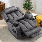 Dual Motor Lay Flat Power Lift Recliner Oversize Massage Heat Reclining Sofa