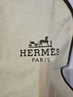 Hermes Paris Garment Travel Suit Bag Cream Brown Canvas 24   x42    Luxury Designer
