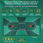 70 x35  Foldable Texas Hold em Poker Table Top Mat Non-slip W carry Case