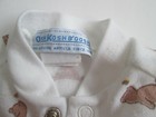 Vintage Oshkosh Baby B   gosh Small 0-3 Mos Footie Pajamas White Teddy Bear Snaps