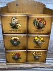 Tabletop Vintage Wooden Sewing Mini Drawer Cabinet With Notions Included