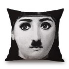     new Black White Personality Girl Pillowcase For Home Sofa Fornasetti Face    
