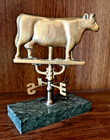 Solid Brass Cow Weather Vane Marble Base Table Top Sigma The Taste Setter Japan