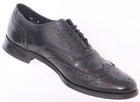 Vtg Florsheim 13724 Black Pebbled Leather Wingtip Lace-up Oxford Shoes Mens 10 D