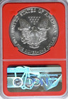1987 S Silver Eagle  1 Ms 69 Ngc Red Core Bridge Struck San Francisco Mint 999