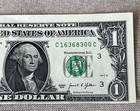 1  Dollar Bill Miscut Misaligned Off Center Error  1 Dollar Federal Reserve Note