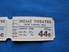 Vintage Home Theatre 44 Cent Tickets  strip Of 4  Drive In Movie - Wisconsin