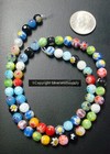 60  Millefiori Glass Lampwork Beads 5-6mm Art Glass Rounds Assortd Colors Gbs020