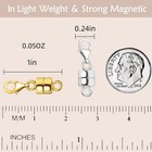 Magnetic Necklace Clasp Extra Strong  Gold And Silver Plated Magnet Jewelry C   