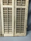 Antique Pair Wood 16x38 Louvered Interior Window Bi Fold Shutters Old 1230-25b