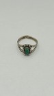 Vintage Navajo Native American Turquoise Sterling Silver Ring Engraved 7 5