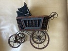 Antique Vintage Baby Doll Carriage  Pram  Victorian Style Wooden Stroller