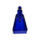 Vintage Art Deco Bathing Nude Woman Cobalt Blue Glass Soap Dish 1981 Sdd Euc Htf