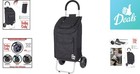 Trolley Dolly Black Foldable Grocery Cart - Lightweight   All-terrain Design