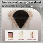 12pcs Black Velour Triangle Powder Puff Soft For Loose Mineral Powder Fr