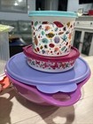 Lot Of 9 Tupperware Containers Assorted Sizes  Patterns And Colors new