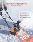 20 Inch 15a Corded Snow Blower With Rotating Chute For Driveway 25ft Throw