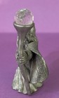 Vintage Spoontiques Pewter Fantasy Wizard W staff   2 Swarovski Crystals