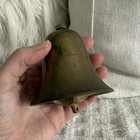 Vintage Small Solid Brass Ship Bell Nautical Hanging Door