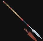 Custom Handmade Spear Head Sword D2 Steel Wood Handle Viking Outdoor Camping