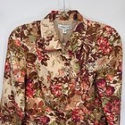 Coldwater Creek Antiquity Floral Print Blazer Jacket Button Front Size 10 New