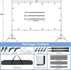 120 In Projector Screen With Stand 16 9 Foldable Projection For Outdoor Indoor 