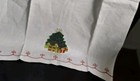 Vintage Lillian Vernon Christmas Tree Applique Tea Towels Set Of 2 Guest Hand