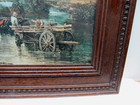Vtg Framed Art Print  the Hay Wain  By John Constable Dark Wood Frame 25 X 21 