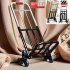 240 Lbs Stair Climbing Cart Heavy Duty Folding Hand Truck Dolly 6 Wheels   Ropes