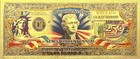 America 250 Gold  2 Dollar Bill Usa Independence Freedom Collectible Money Note