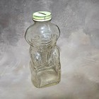 Vtg 1953 Grapette Soda Syrup Glass Elephant Coin Bank Bottle  7 1 4 Clown Lid