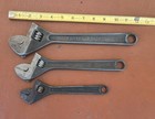 Proto Professional 3pc Adjustable Wrench Set 8   10   12  708sl  710sl  712s Usa