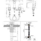 Chrome Waterfall Bathroom Sink Faucet Brass Dual Handle Mixer Tap W pop Up Drain