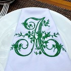 Personalized Monogram Napkins 18  x18       100  Cotton Embroidered Cloth Napkins