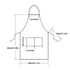 Mens Women Cooking Aprons Kitchen Restaurant Chef Bib Apron Dress With 2 Pockets