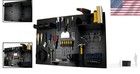Pegboard Organizer Metal 4 Ft  Storage Kit Black Industrial Heavy Duty Garage