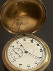 Elgin Full Hunter Yellow Gold Pocket Watch White Dial Arabic Numerals Bl6330
