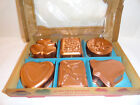 Vintage Mirro Copper Tone Mold Set Jello  Wall Plaques Original Box