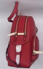 Michael Kors Jaycee Medium Zip Pocket Backpack Red Pebble