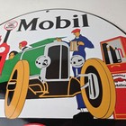 Vintage Mobil Sign - Gargoyle Mobilgas Attendants Gas Oil Filling Porcelain Sign