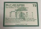 Billy Joe Dupree Autographed 1990 Collegiate Collection Michigan State A-630