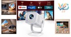 Mini Projector Wifi6 Bluetooth 5 4 1080p 4k Support Android 13 Portable